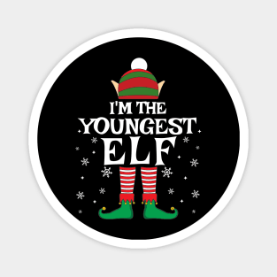 I'm The Youngest Elf Matching Family Christmas Gifts Magnet